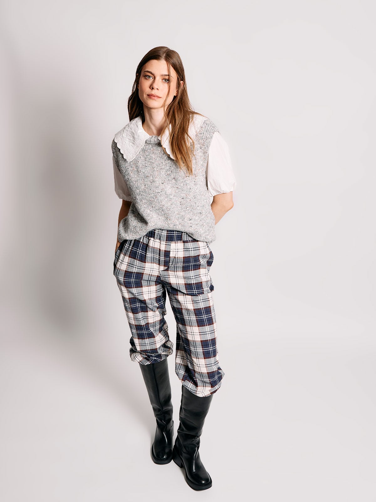BLUSA MUJER INDEX ALGODÓN CUELLO BOBO MANGA CORTA - 5