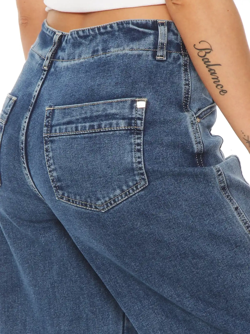 JEANS MUJER WADOS ALGODÓN WIDE LEG TIRO ALTO - 6