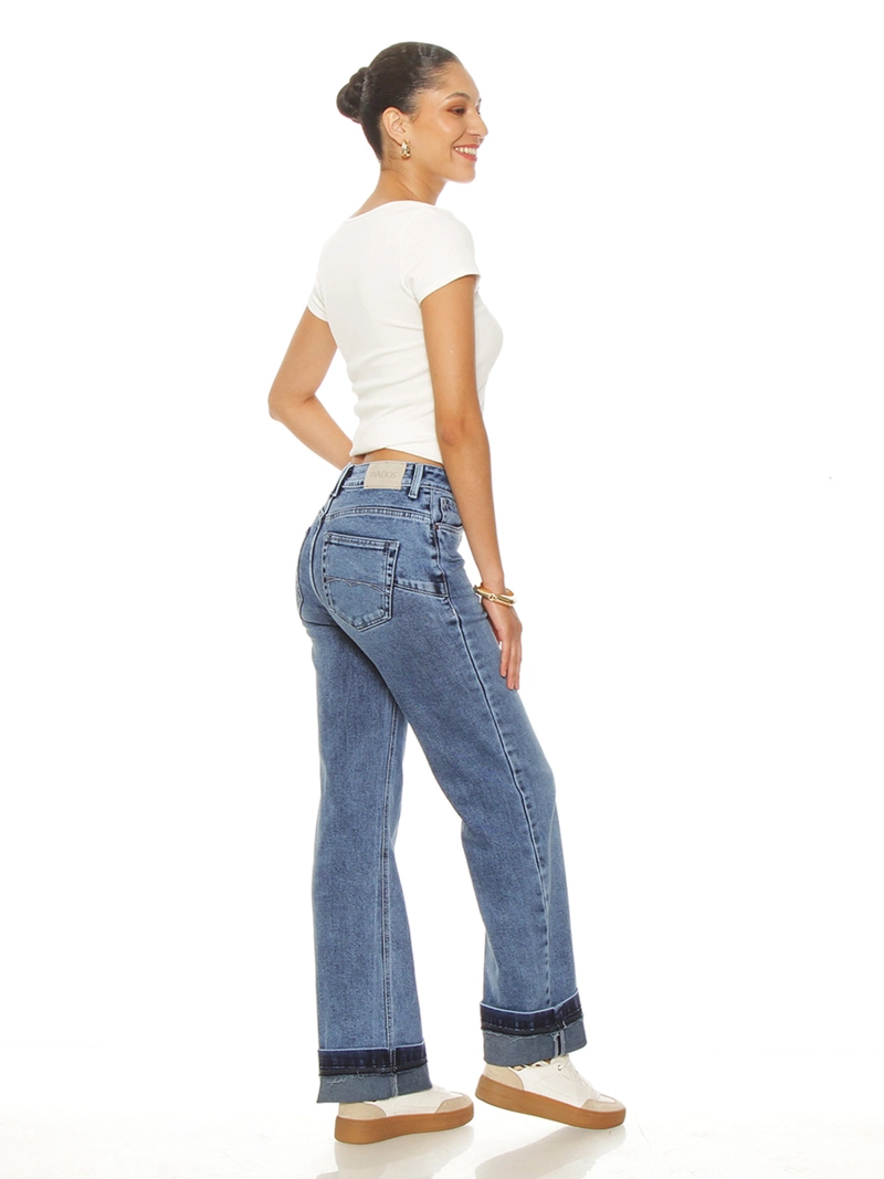JEANS MUJER WADO'S PUSH UP ROLL UP - 3