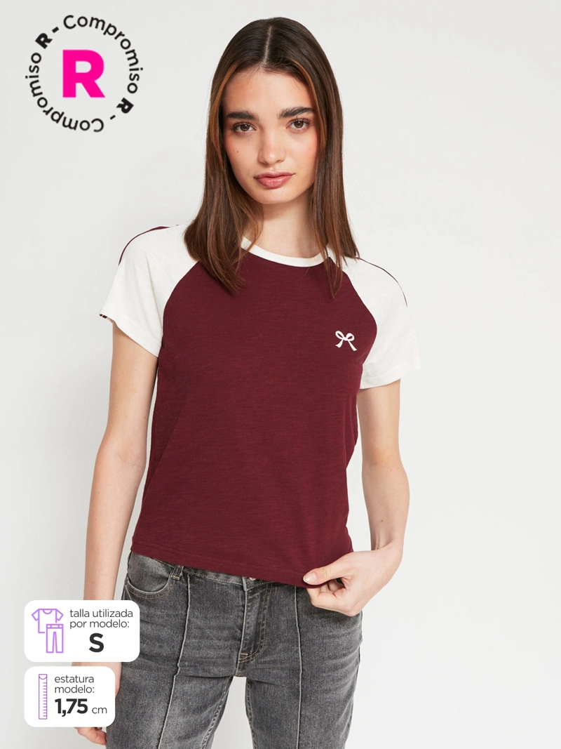 POLERA MUJER INDEX ALGODÓN MANGA CORTA COLLEGE