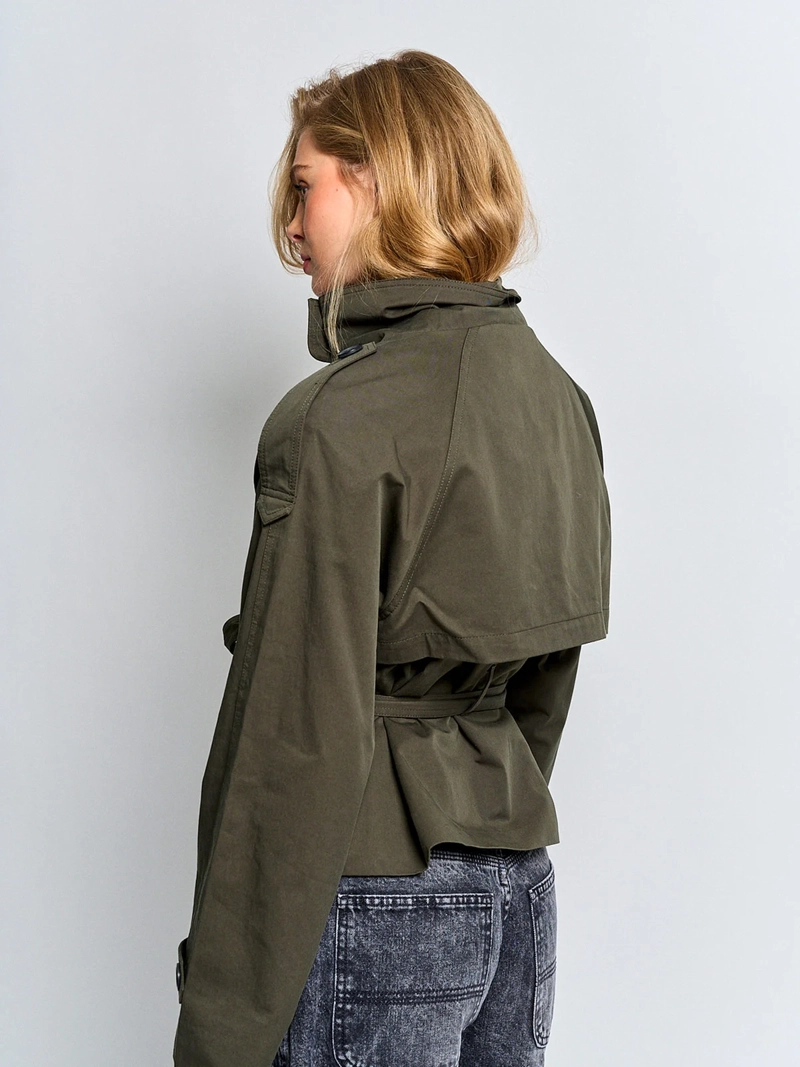 CHAQUETA MUJER INDEX ALGODÓN TRENCH CORTO - 2