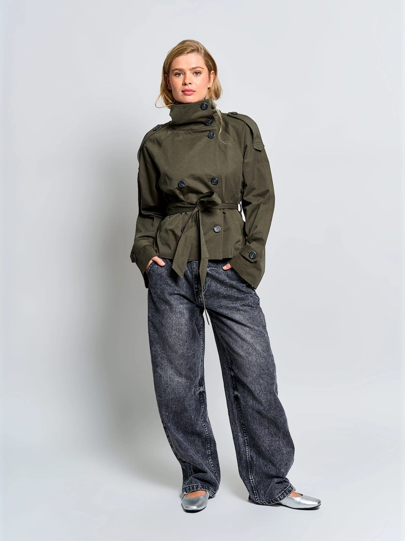 CHAQUETA MUJER INDEX ALGODÓN TRENCH CORTO - 4