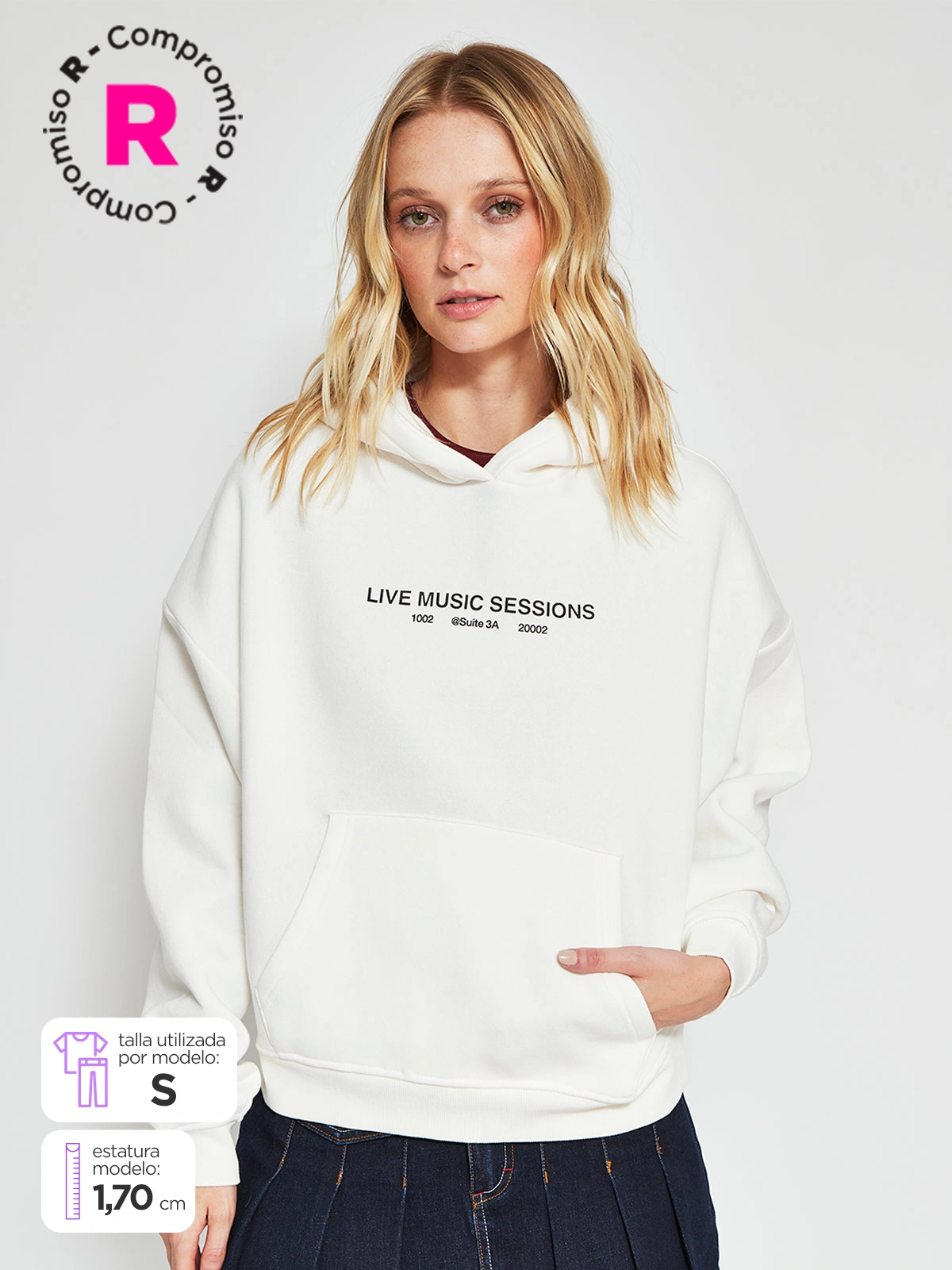 POLERÓN MUJER INDEX ALGODÓN MANGA LARGA OVERSIZE - 1