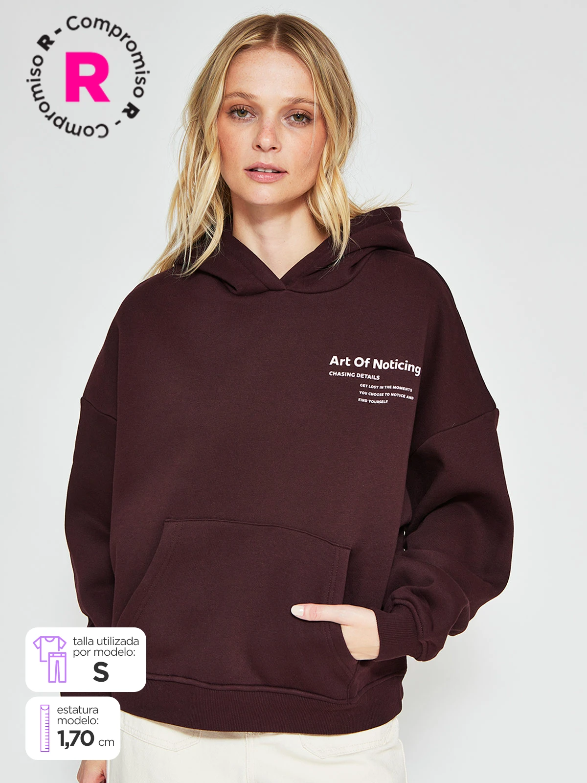 POLERÓN MUJER INDEX ALGODÓN MANGA LARGA OVERSIZE - 1