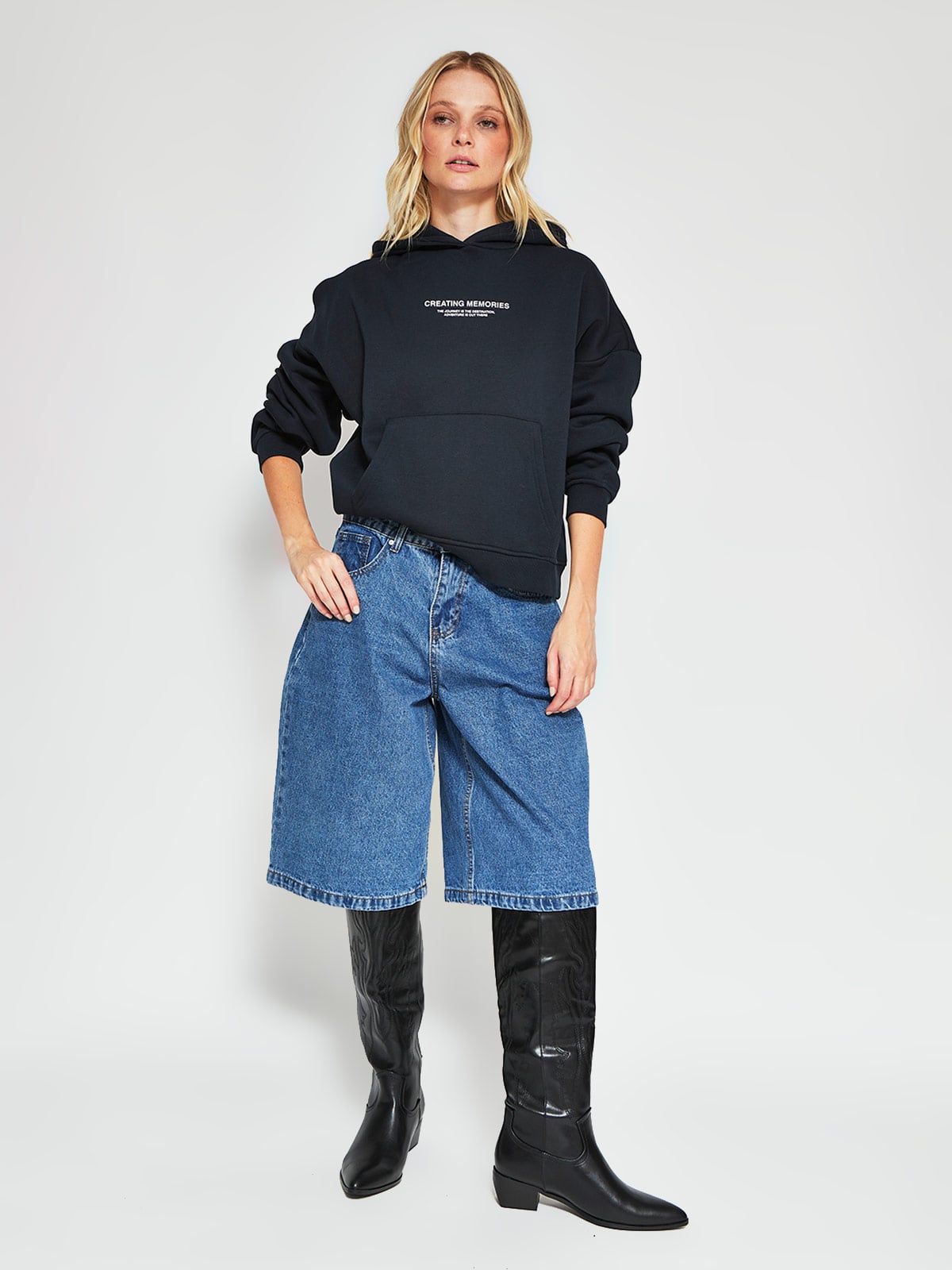 POLERÓN MUJER INDEX ALGODÓN MANGA LARGA OVERSIZE - 4