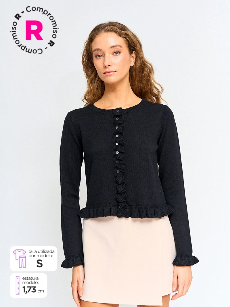 CARDIGAN MUJER INDEX ALGODÓN VUELOS - 1