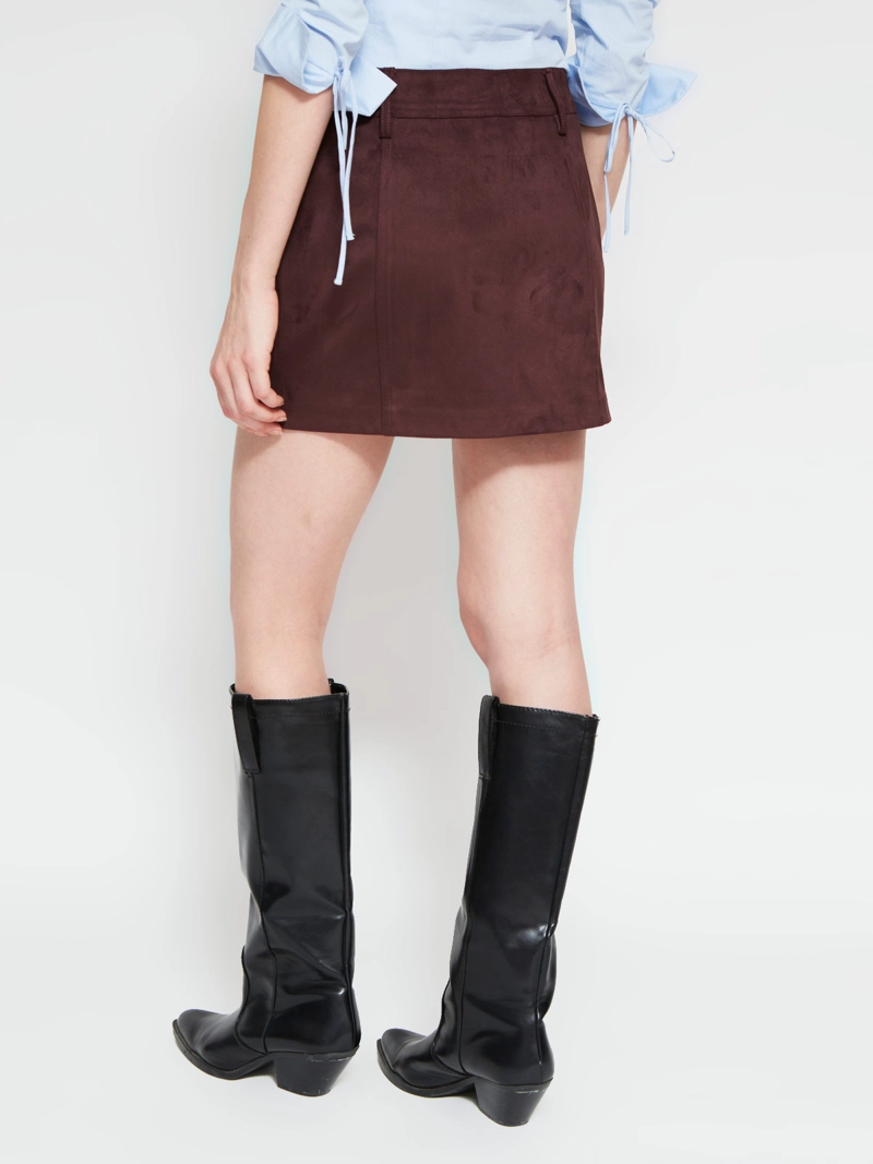 FALDA MUJER INDEX SUEDE CORTA EFECTO PIEL - 3