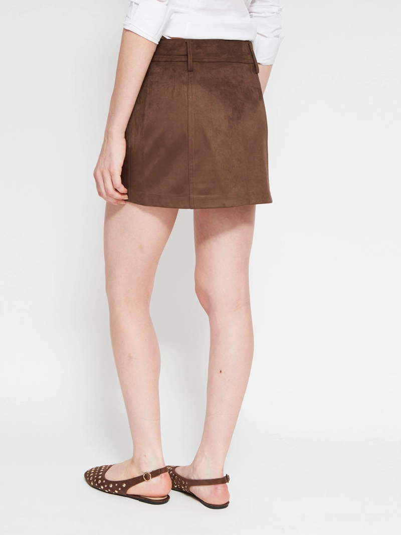 FALDA MUJER INDEX SUEDE CORTA EFECTO PIEL - 3