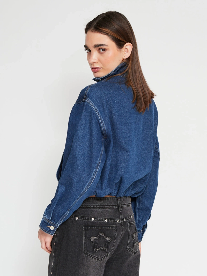 CHAQUETA MUJER INDEX ALGODÓN DENIM AGLOBADA - 2