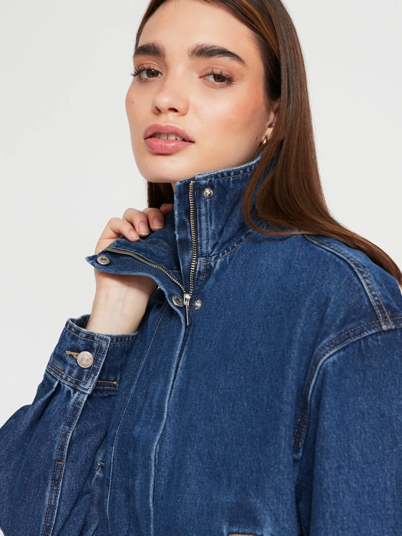 CHAQUETA MUJER INDEX ALGODÓN DENIM AGLOBADA - 3