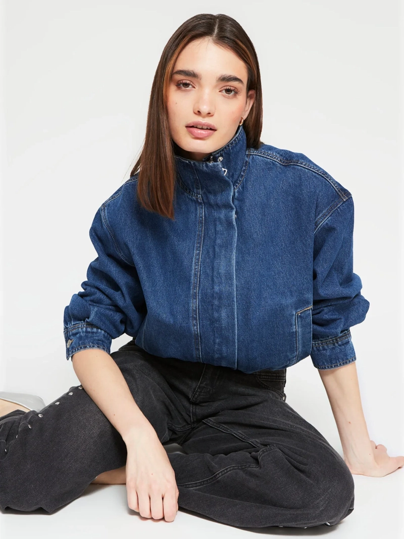 CHAQUETA MUJER INDEX ALGODÓN DENIM AGLOBADA - 4