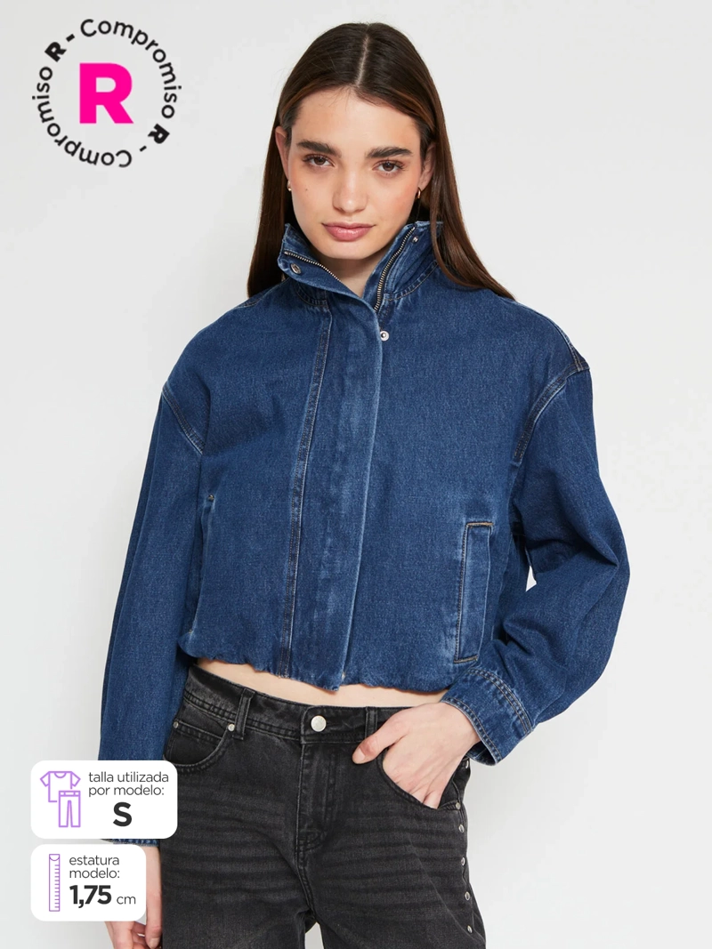 CHAQUETA MUJER INDEX ALGODÓN DENIM AGLOBADA - 1