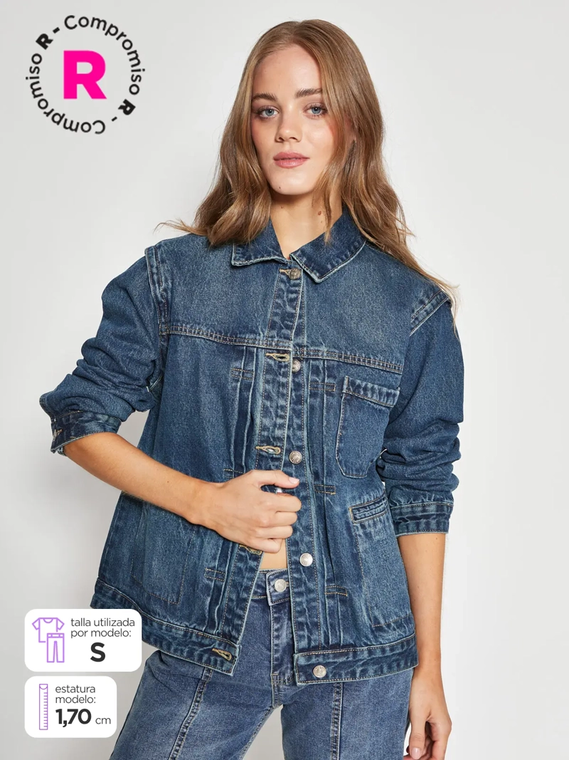 CHAQUETA MUJER INDEX ALGODÓN DENIM - 1