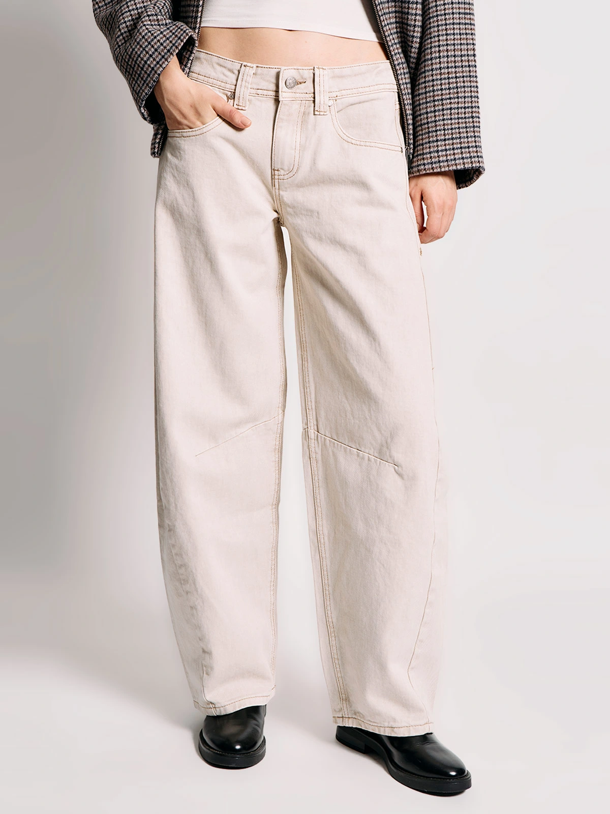JEANS MUJER INDEX ALGODÓN BALLOON TIRO BAJO - 3