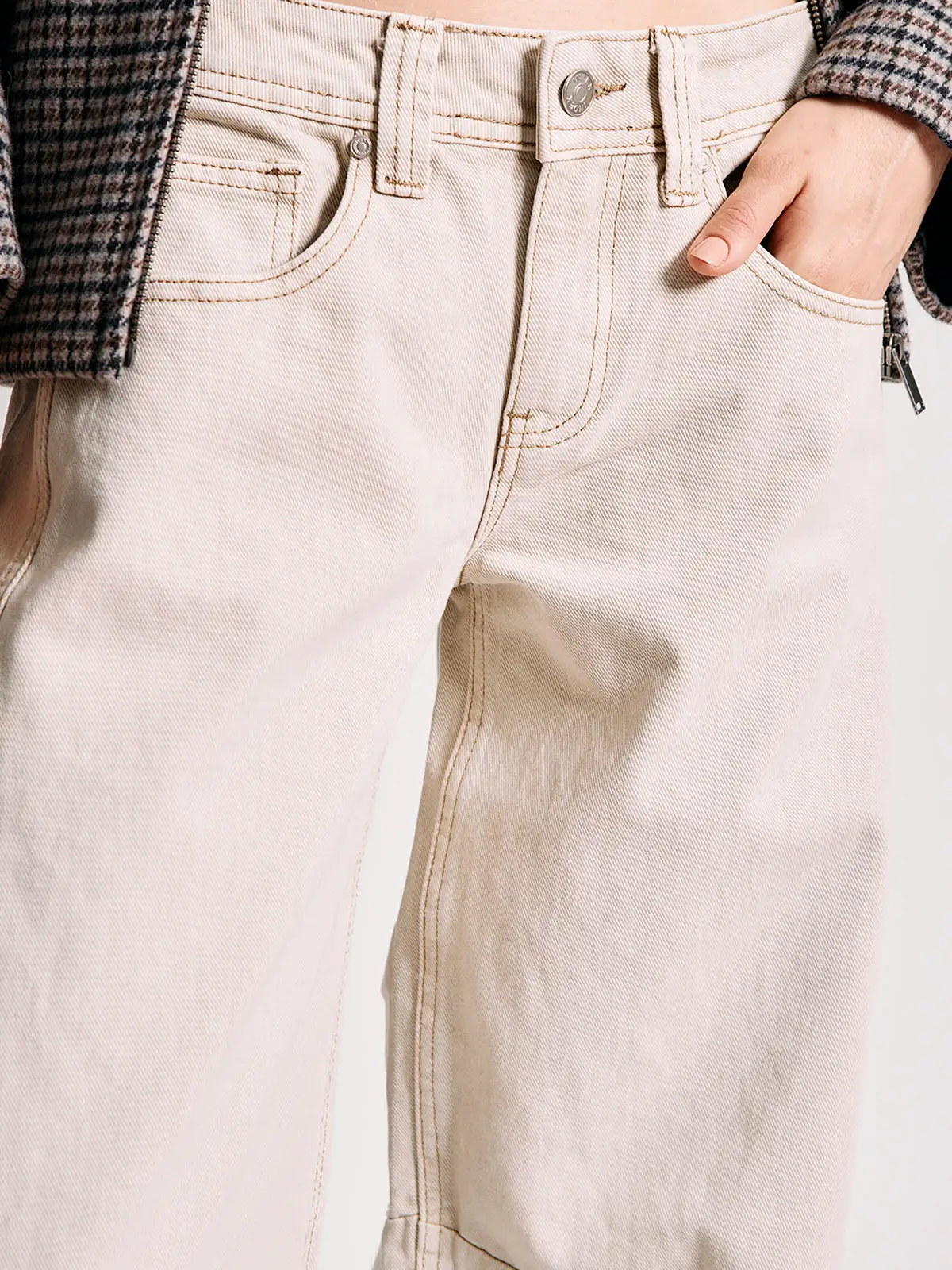 JEANS MUJER INDEX ALGODÓN BALLOON TIRO BAJO - 5