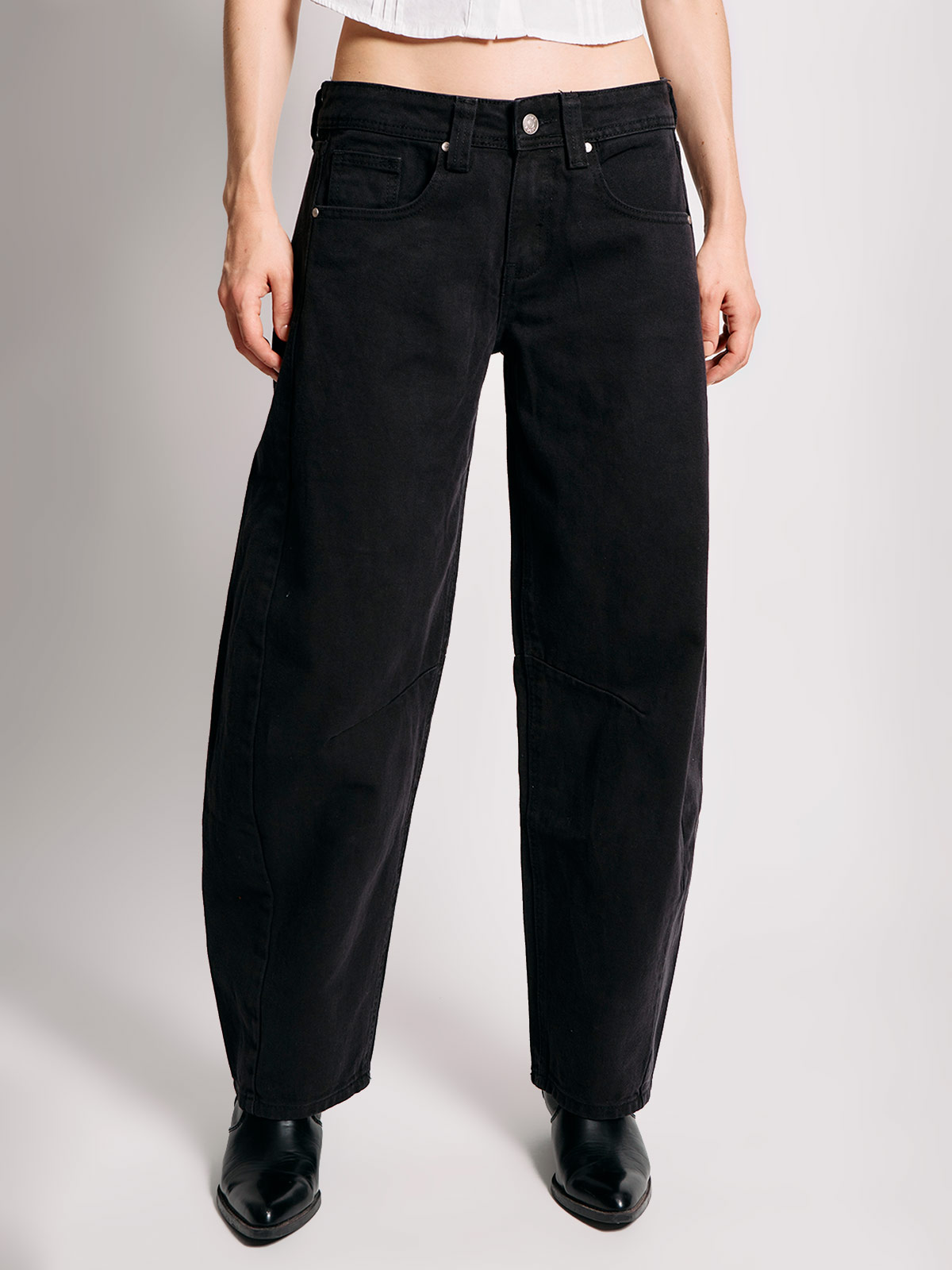 JEANS MUJER INDEX ALGODÓN BALLOON TIRO BAJO - 2