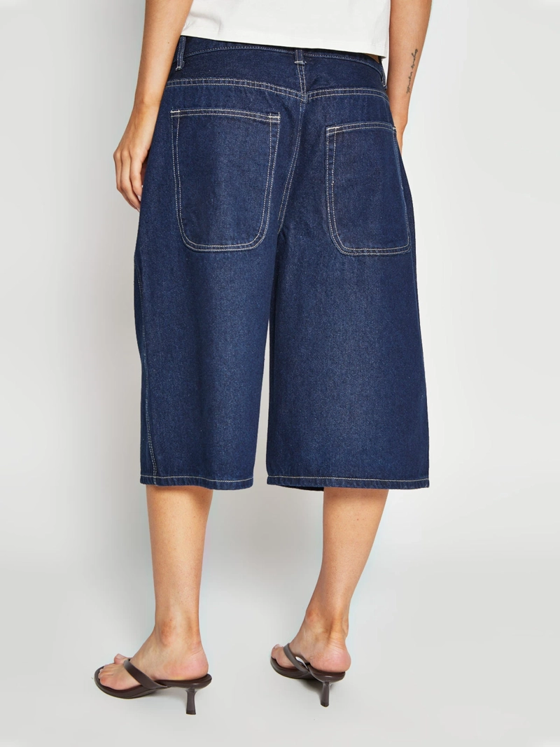 SHORT MUJER INDEX ALGODÓN LARGO DENIM - 3
