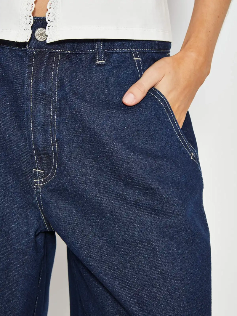 SHORT MUJER INDEX ALGODÓN LARGO DENIM - 4