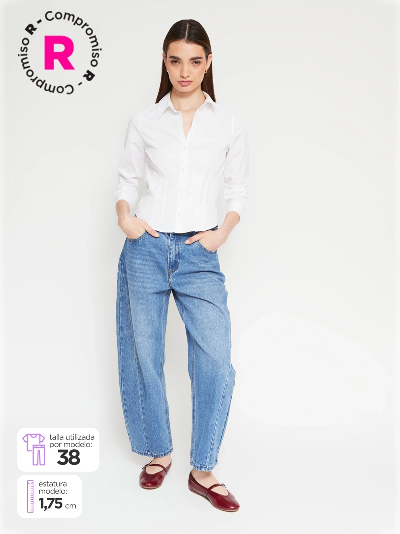 JEANS MUJER INDEX ALGODÓN CORTES - 1