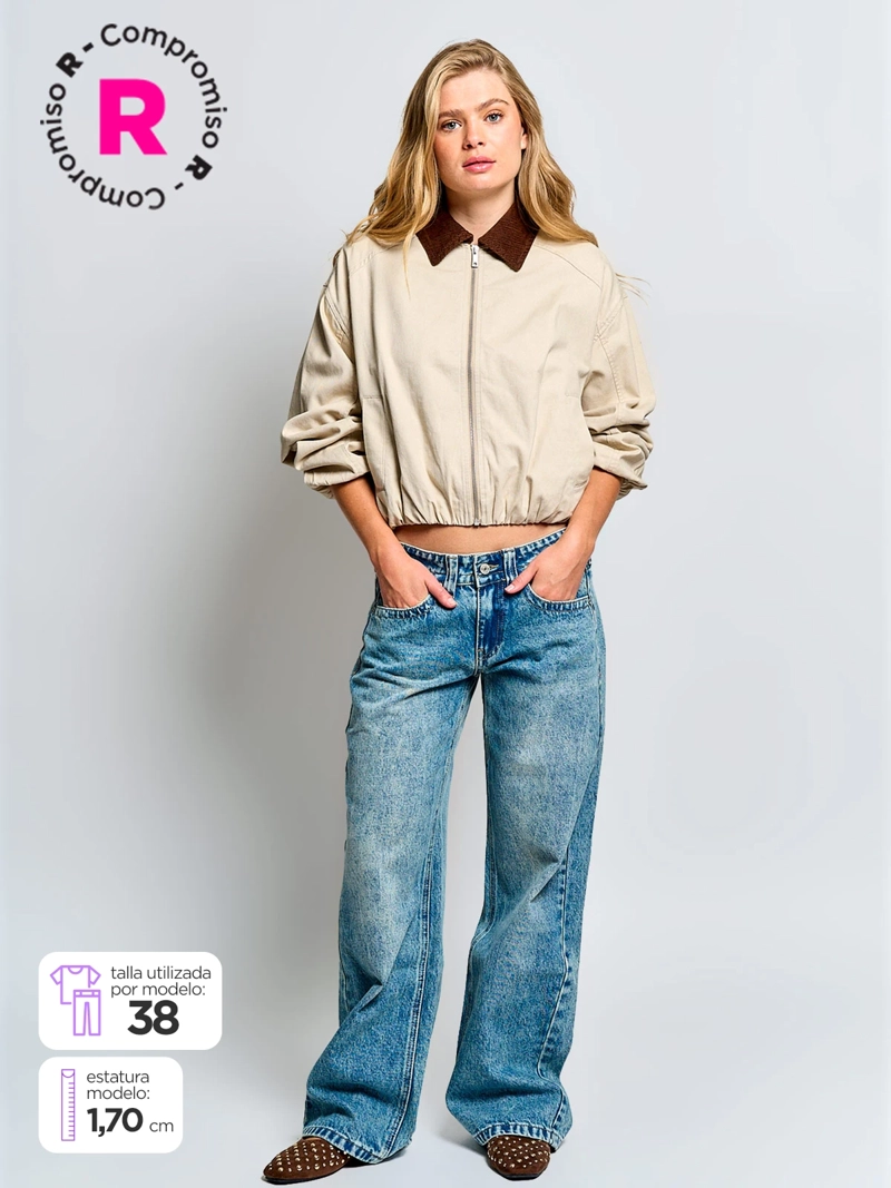 JEANS MUJER INDEX ALGODÓN TIRO BAJO - 1