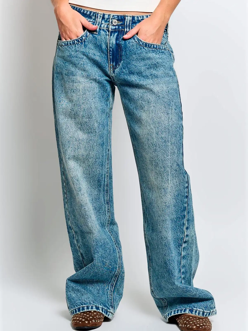 JEANS MUJER INDEX ALGODÓN TIRO BAJO - 2