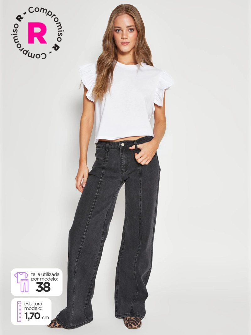 JEANS MUJER INDEX CORTES ESTRELLA TIRO MEDIO - 1