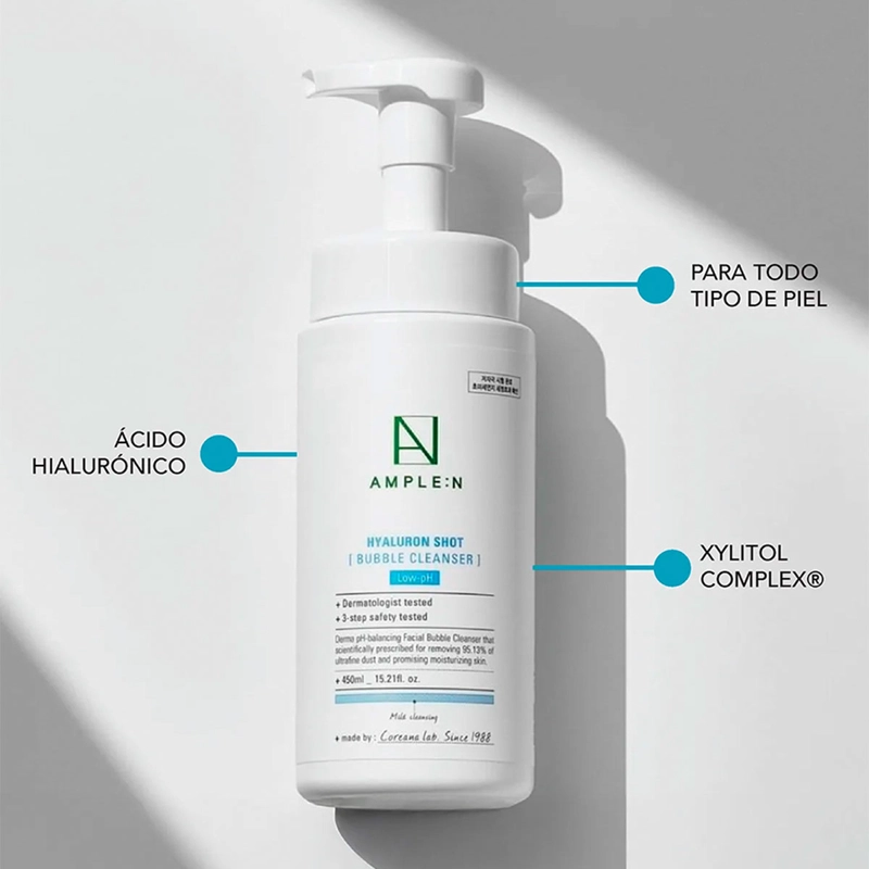 LIMPIADOR FACIAL ESPUMOSO AMPLEN AH 450 ML - 5