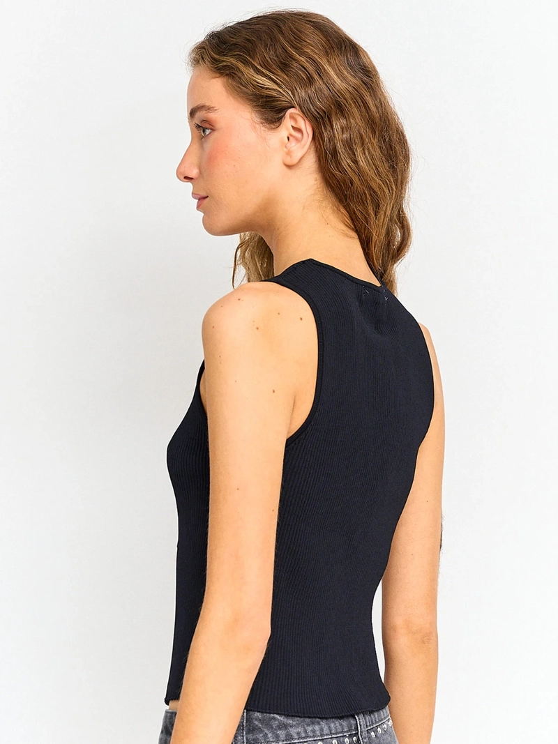 SWEATER MUJER INDEX SIN MANGAS TEJIDO - 2