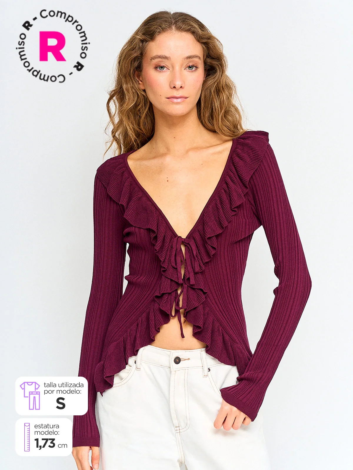 SWEATER MUJER INDEX MANGA LARGA TEJIDO VUELOS - 3