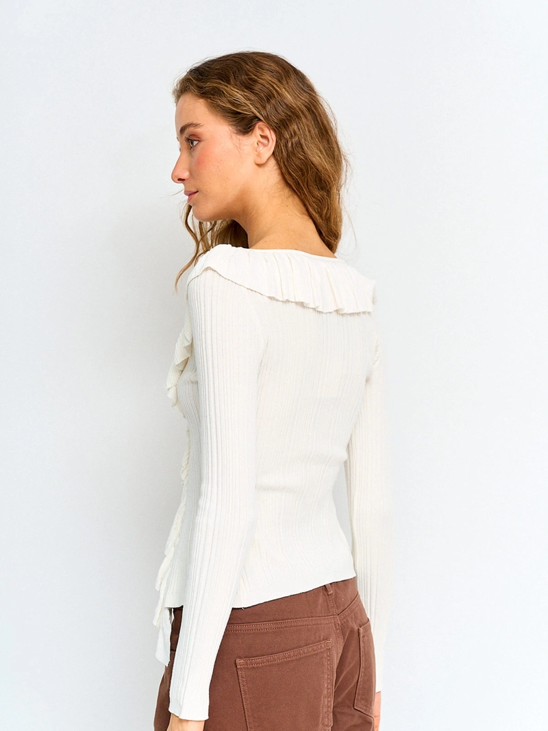 SWEATER MUJER INDEX MANGA LARGA TEJIDO VUELOS - 2