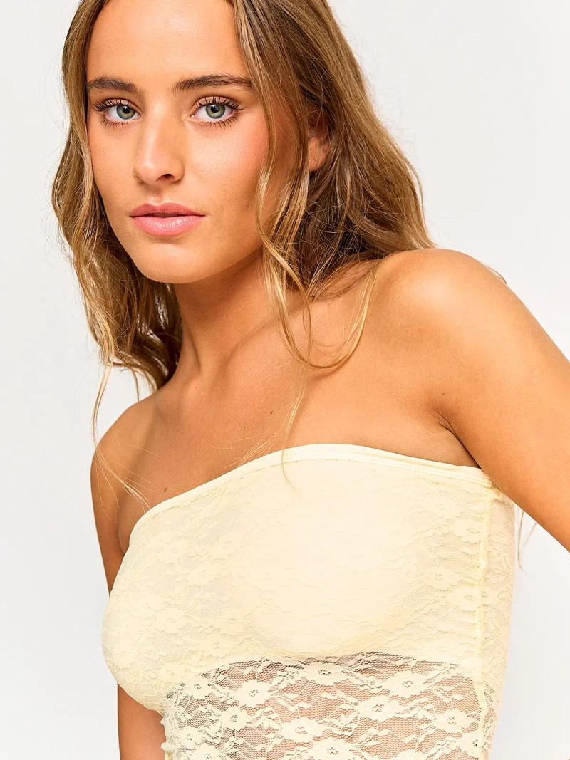 POLERA MUJER INDEX SIN MANGAS ENCAJE - 3