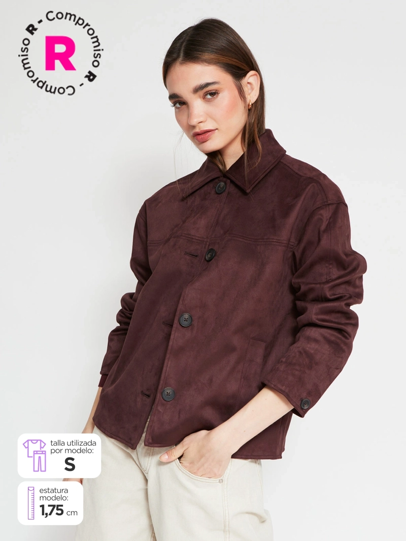 CHAQUETA MUJER INDEX CORTA EFECTO PIEL - 1