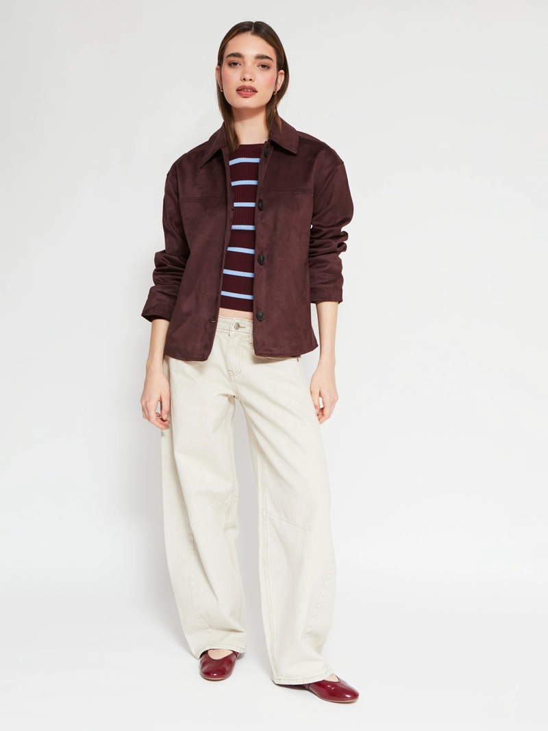 CHAQUETA MUJER INDEX CORTA EFECTO PIEL - 4