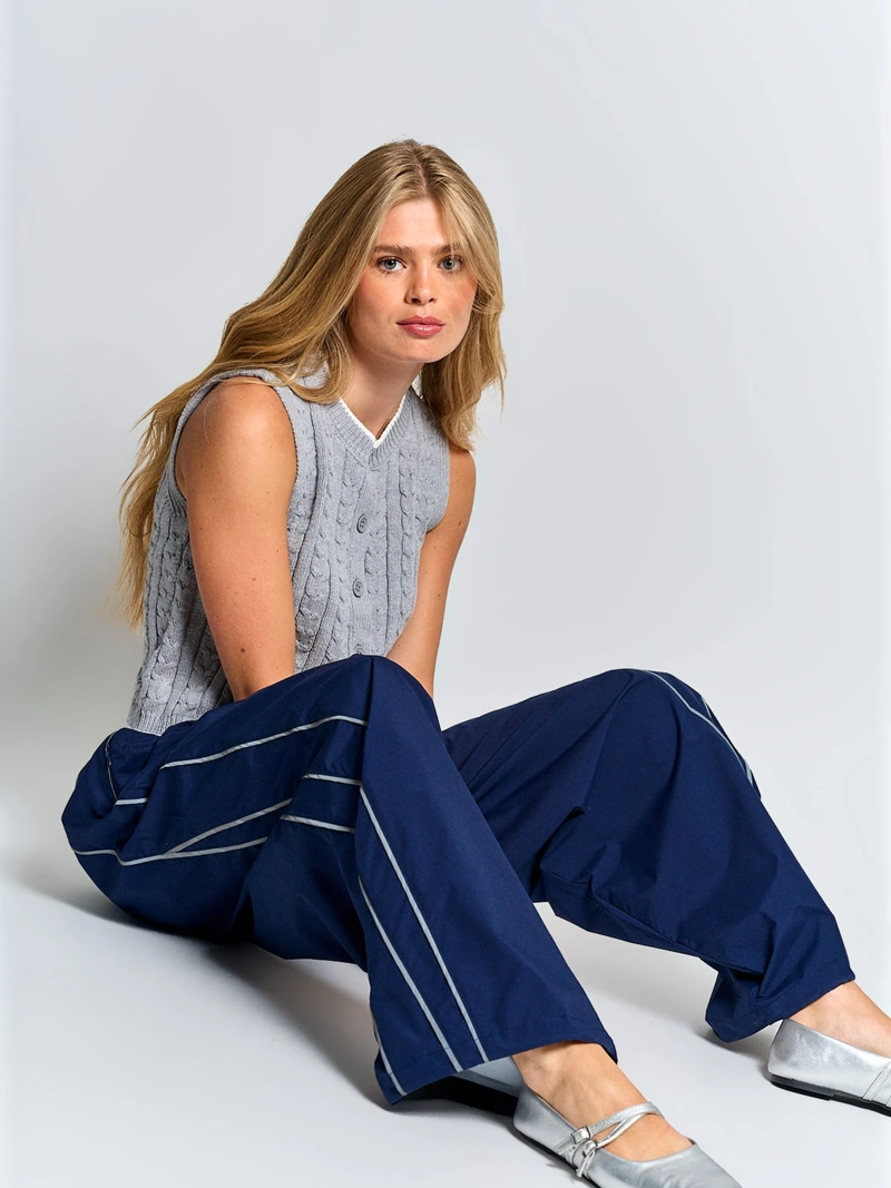 CARDIGAN MUJER INDEX ALGODÓN SIN MANGAS TRENZADO - 4