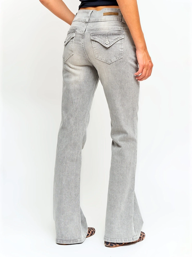 JEANS MUJER INDEX ALGODÓN FLARE TIRO BAJO - 3