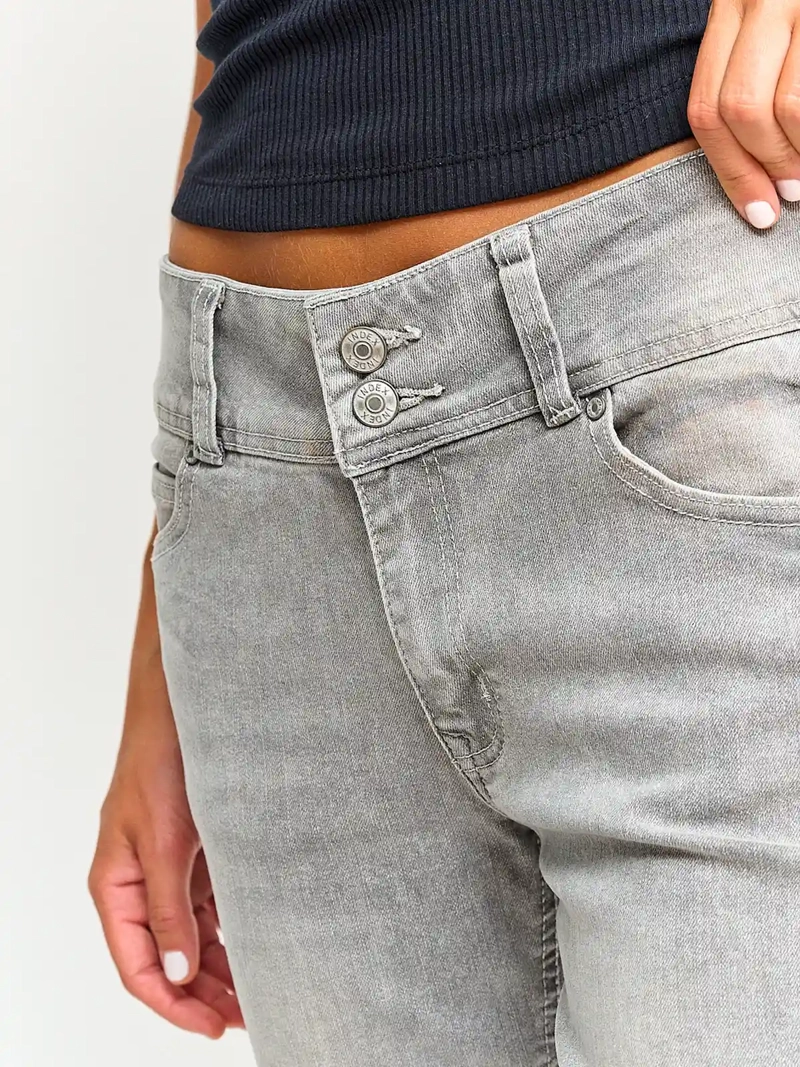 JEANS MUJER INDEX ALGODÓN FLARE TIRO BAJO - 4