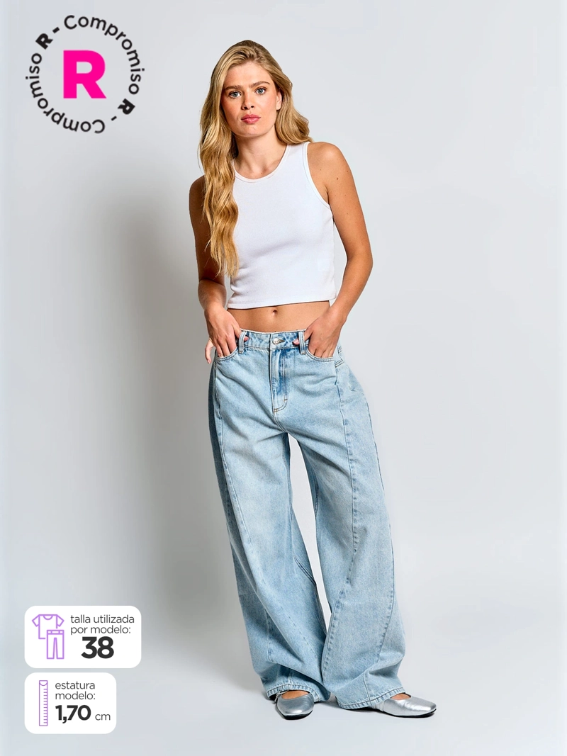 JEANS MUJER INDEX ALGODÓN CORTES - 1