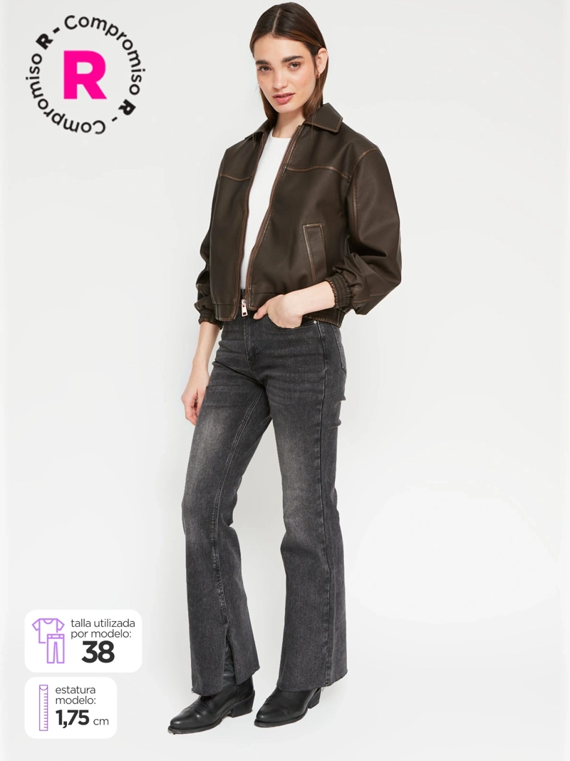 INDEX JEANS MUJER INDEX ALGODÓN FLARE ABERTURA