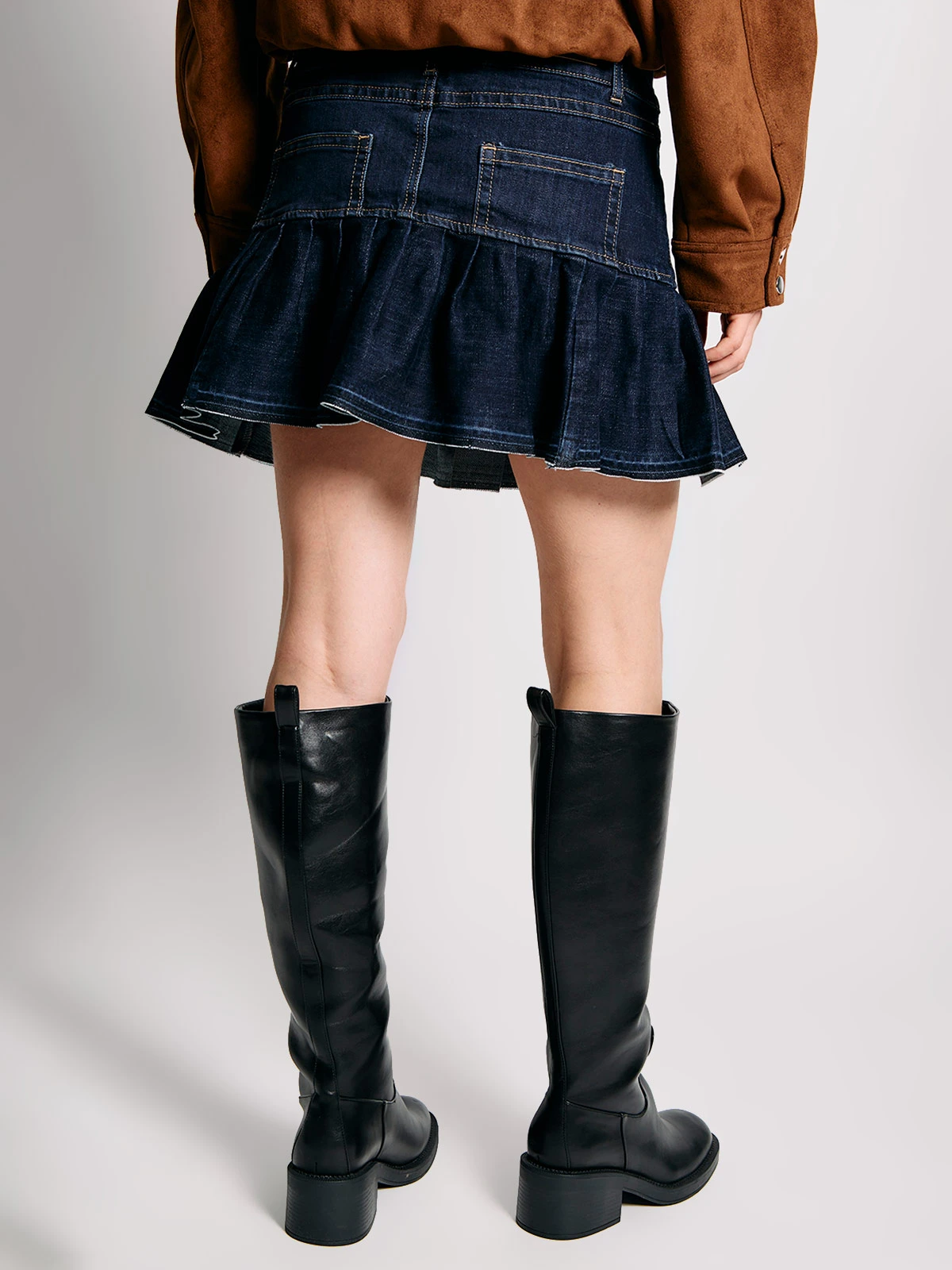 FALDA MUJER INDEX ALGODÓN CORTA DENIM VUELOS - 3