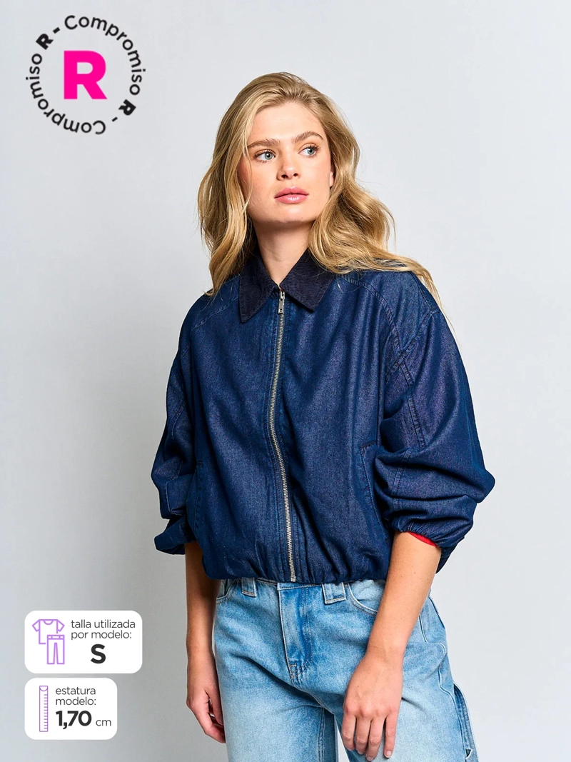 CHAQUETA MUJER INDEX ALGODÓN CORTA AGLOBADA - 1