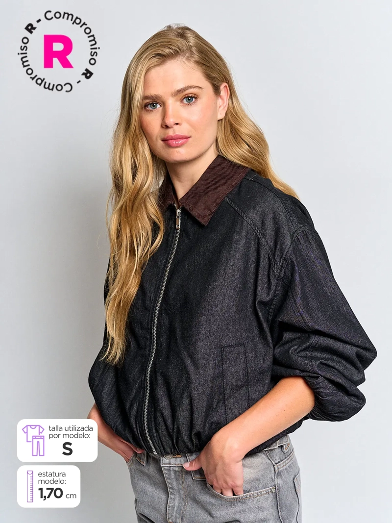 CHAQUETA MUJER INDEX ALGODÓN CORTA AGLOBADA - 1