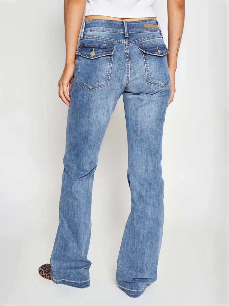 JEANS MUJER INDEX ALGODÓN FLARE TIRO BAJO - 3