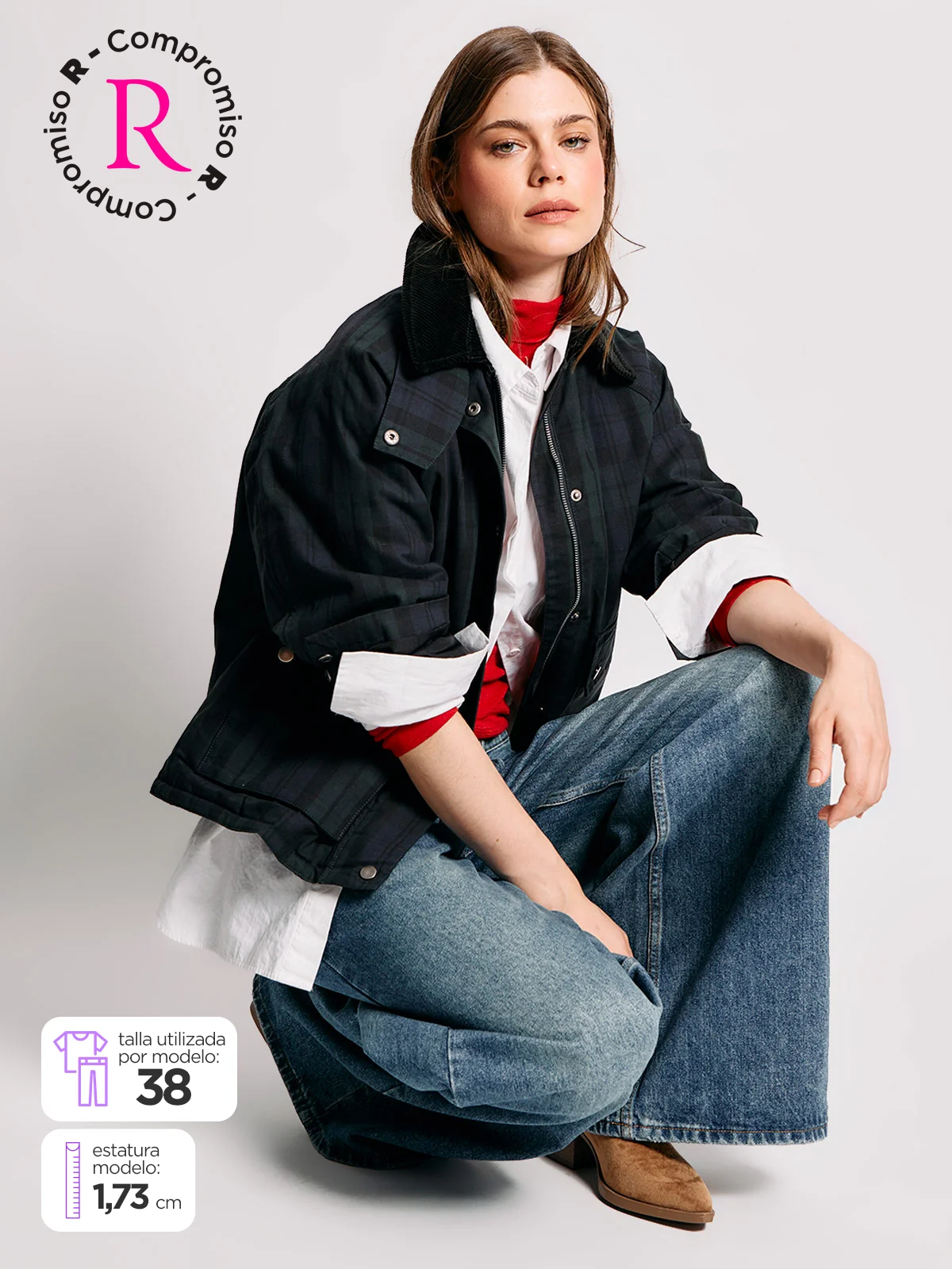 JEANS MUJER INDEX ALGODÓN WIDELEG TIRO BAJO - 3