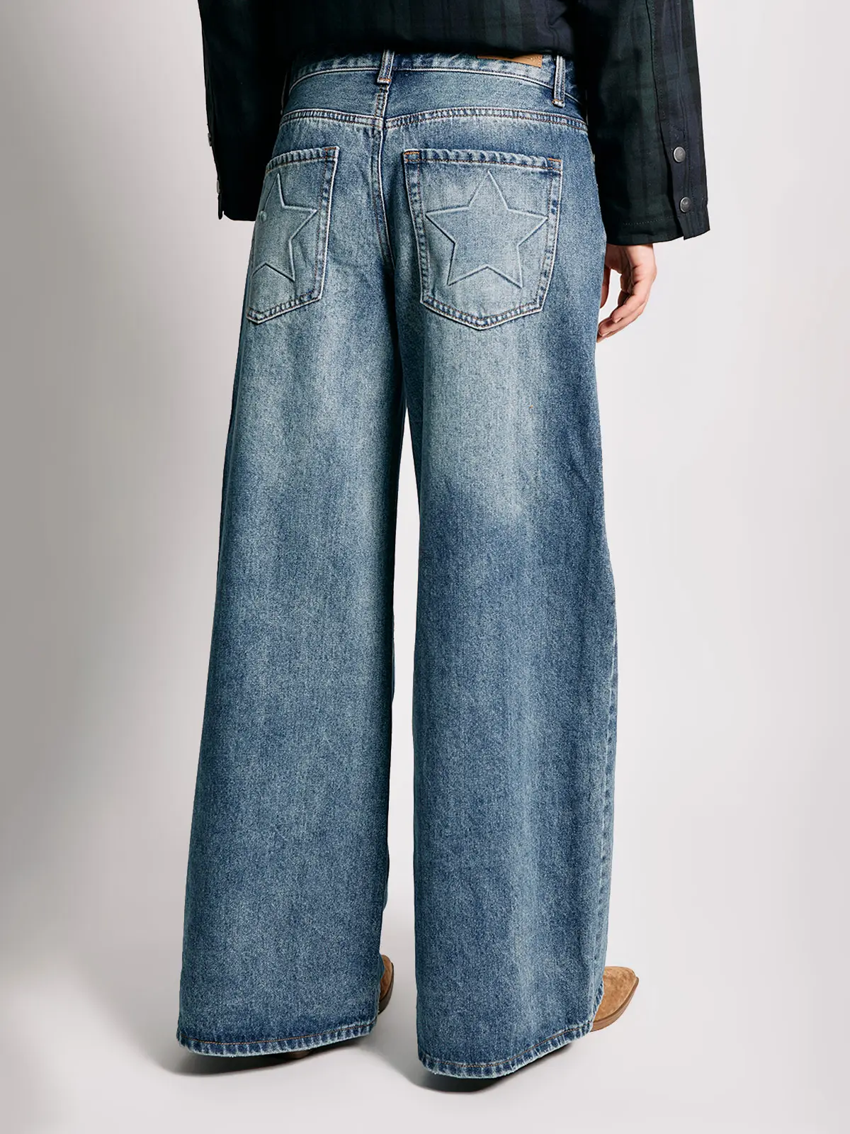 JEANS MUJER INDEX ALGODÓN WIDELEG TIRO BAJO - 5