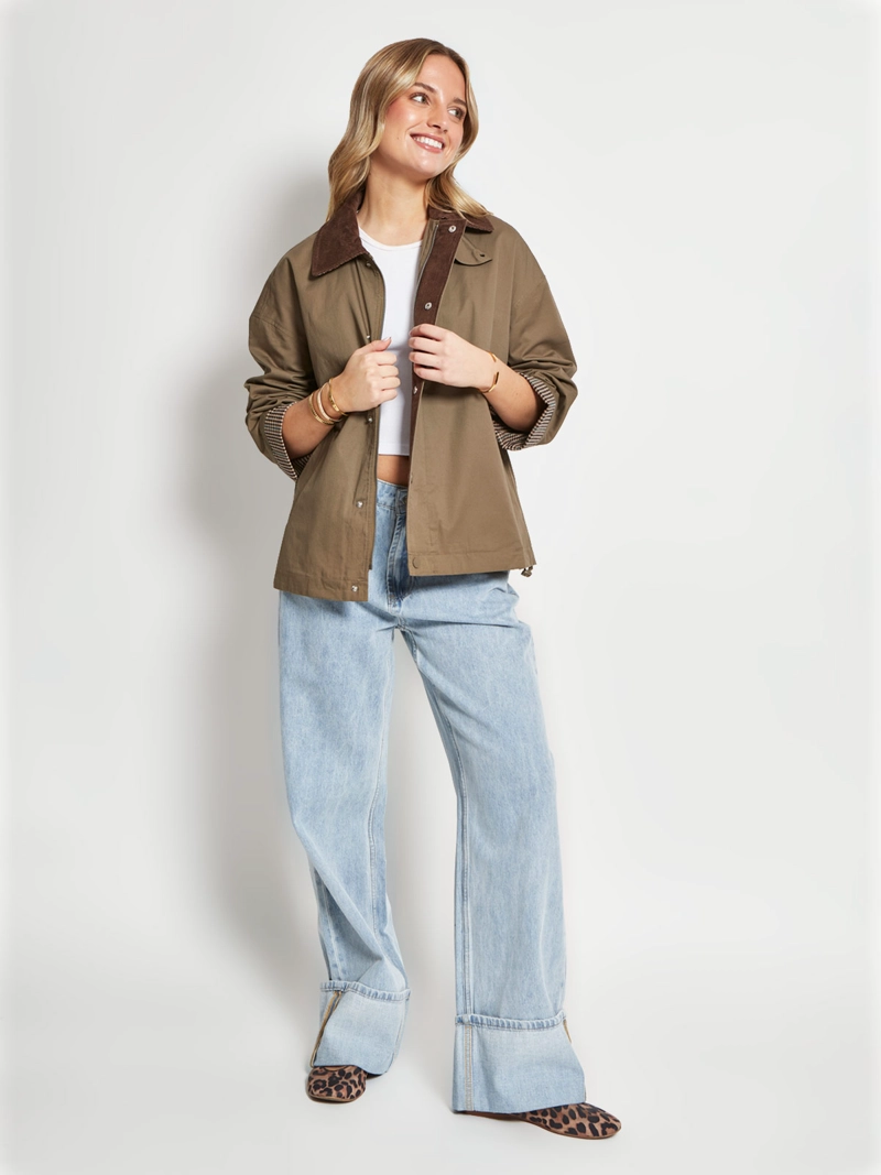 CHAQUETA MUJER INDEX ALGODÓN CUELLO COTELÉ - 4