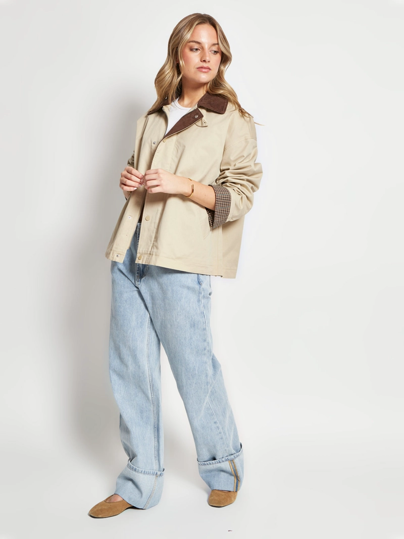 CHAQUETA MUJER INDEX ALGODÓN CUELLO COTELÉ - 4