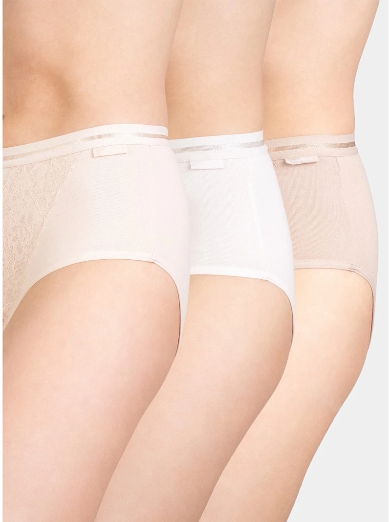 PACK X3 CALZÓN MUJER PALMERS ALGODÓN HIKINI ENCAJE