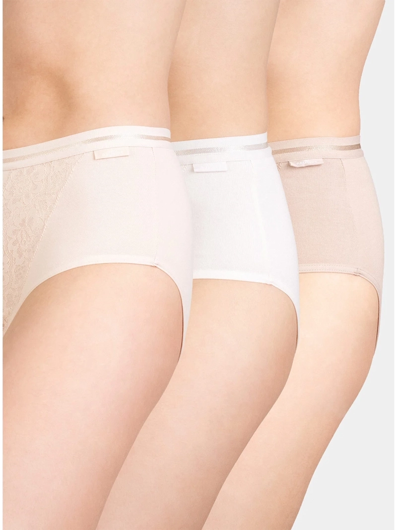 PACK X3 CALZÓN MUJER PALMERS ALGODÓN HIKINI ENCAJE