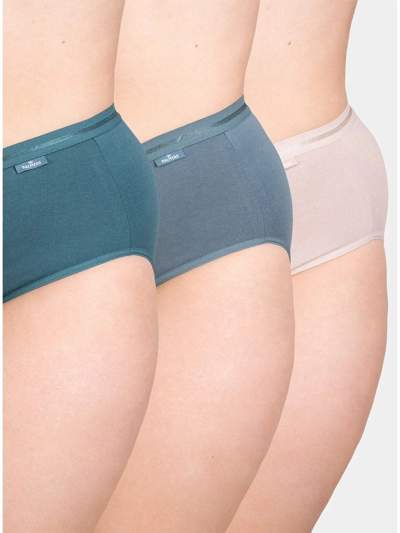 PACK X3 CALZÓN MUJER PALMERS ALGODÓN HIKINI ENCAJE