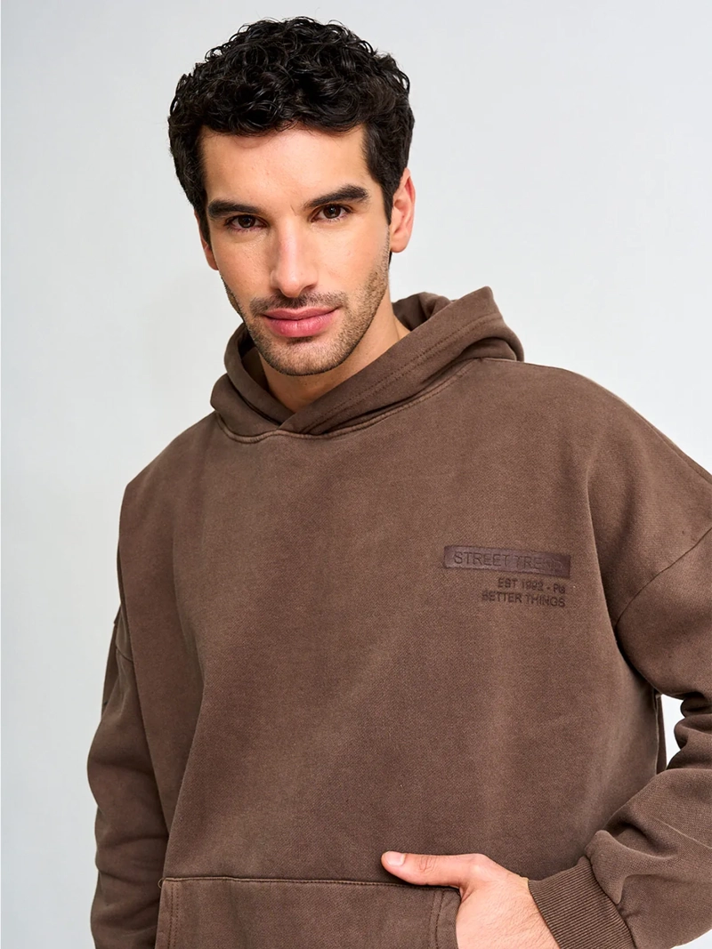 POLERÓN HOMBRE INDEX ALGODÓN HOODIE LAVADO - 3
